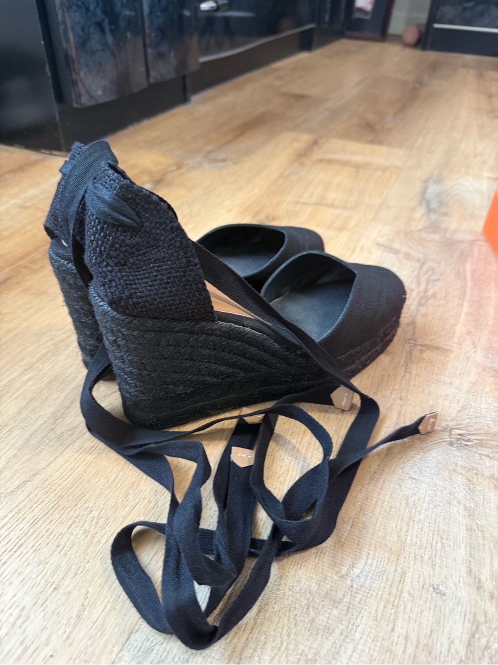 Castaner Black Espadrille Wedge- Chiara - Picture 3 of 7